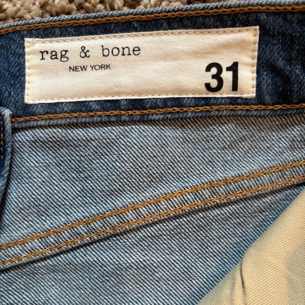 Rag & Bones Maya High Waist Raw Hem Cutoff Denim Hot Shorts Woman’s Sz 31